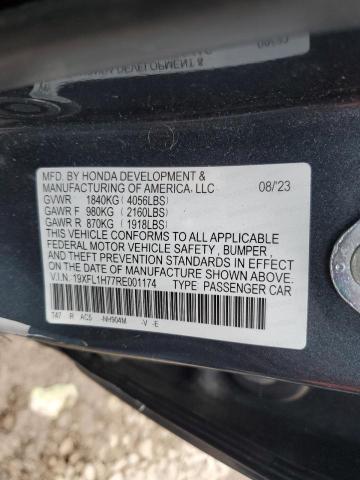 19XFL1H77RE001174 - 2024 HONDA CIVIC EXL GRAY photo 12