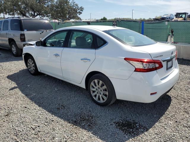 3N1AB7AP9FY373395 - 2015 NISSAN SENTRA S WHITE photo 2