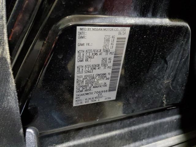 5N1AR2MM7EC706998 - 2014 NISSAN PATHFINDER S BLACK photo 14