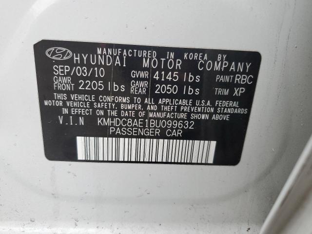 KMHDC8AE1BU099632 - 2011 HYUNDAI ELANTRA TO GLS WHITE photo 13