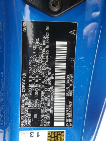 JTEBU11F88K050694 - 2008 TOYOTA FJ CRUISER BLUE photo 13