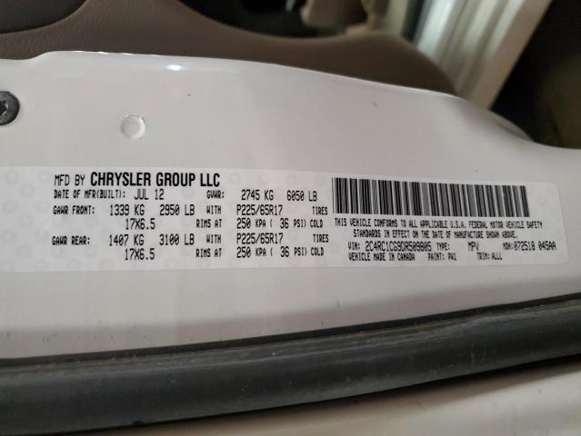 2C4RC1CG9DR509805 - 2013 CHRYSLER TOWN & COU TOURING L WHITE photo 13