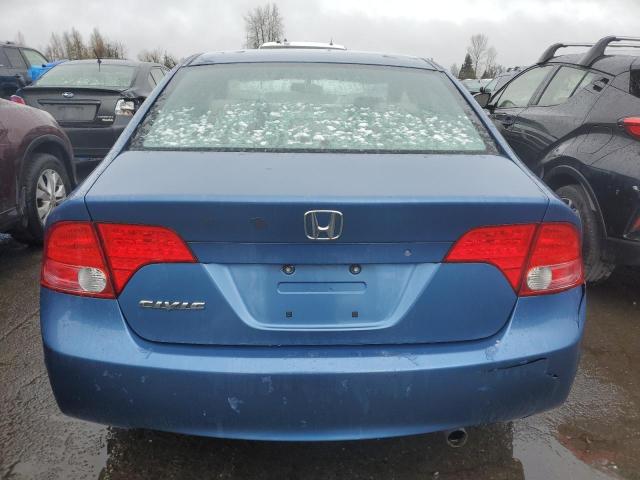 1HGFA16537L053060 - 2007 HONDA CIVIC LX BLUE photo 6