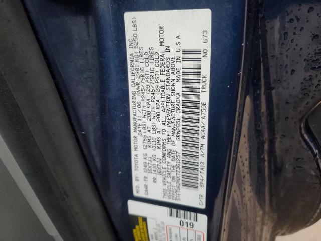 5TETU62NX7Z361257 - 2007 TOYOTA TACOMA PRERUNNER ACCESS CAB BLUE photo 12