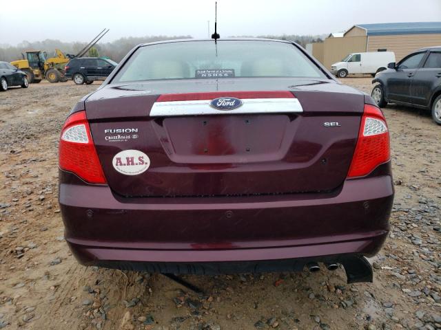 3FAHP0JA9CR254354 - 2012 FORD FUSION SEL MAROON photo 6