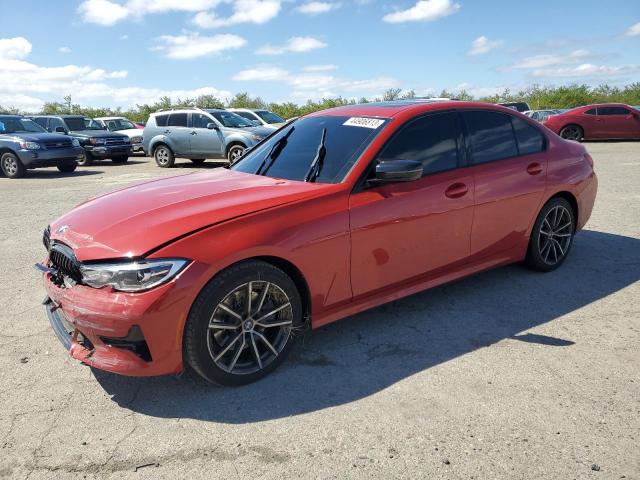 3MW5R1J08M8B69479 - 2021 BMW 330I RED photo 1