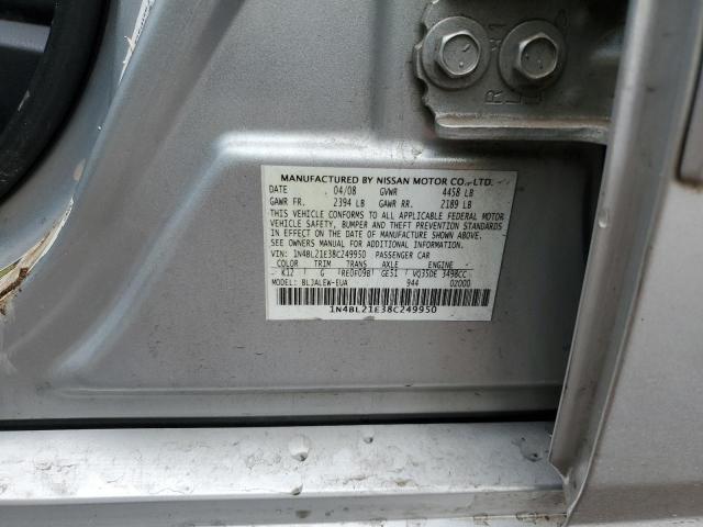 1N4BL21E38C249950 - 2008 NISSAN ALTIMA 3.5SE GRAY photo 13