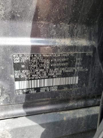 2T3H1RFV6PW269584 - 2023 TOYOTA RAV4 LE GRAY photo 13