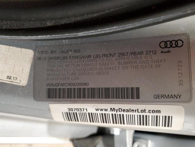 WAUGFAFC9EN039990 - 2014 AUDI A6 PREMIUM PLUS SILVER photo 12