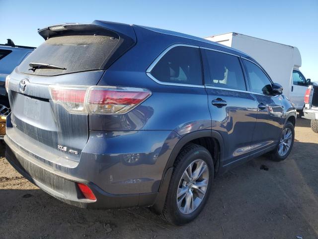 5TDJKRFH7FS094089 - 2015 TOYOTA HIGHLANDER XLE BLUE photo 3