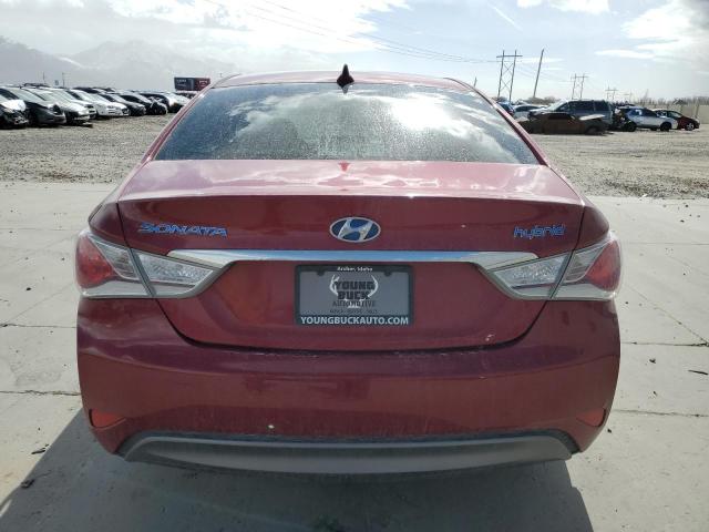 KMHEC4A46BA000518 - 2011 HYUNDAI SONATA HYBRID RED photo 6