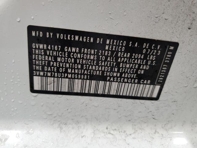 3VW7M7BU3PM059981 - 2023 VOLKSWAGEN JETTA SE WHITE photo 12