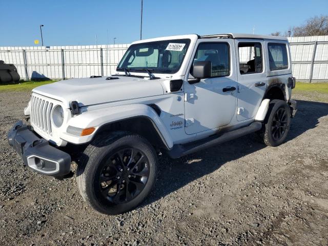 1C4JJXP67MW765875 - 2021 JEEP WRANGLER U SAHARA 4XE WHITE photo 1