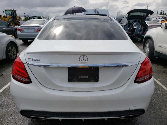 55SWF4JB0GU124795 - 2016 MERCEDES-BENZ C 300 WHITE photo 6