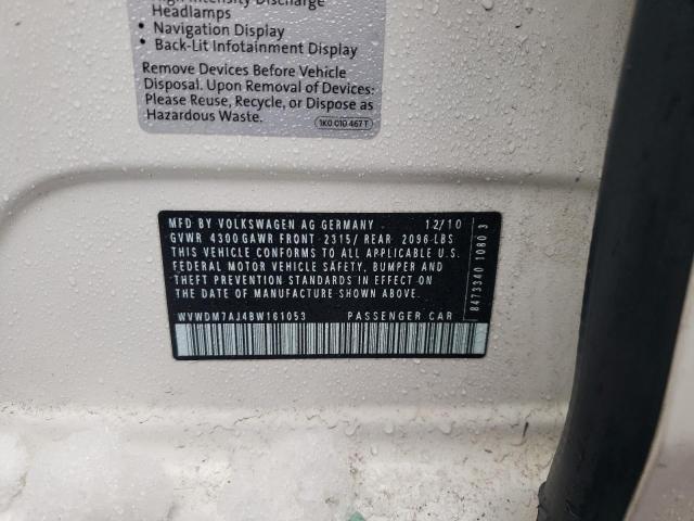 WVWDM7AJ4BW161053 - 2011 VOLKSWAGEN GOLF თეთრი ფოტო 12