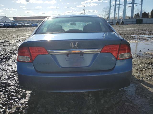 2HGFA16819H529350 - 2009 HONDA CIVIC EX BLUE photo 6