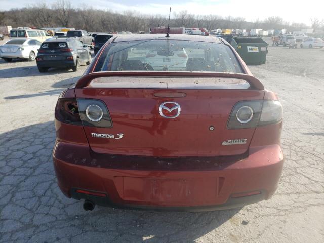 JM1BK323181115160 - 2008 MAZDA 3 S RED photo 6