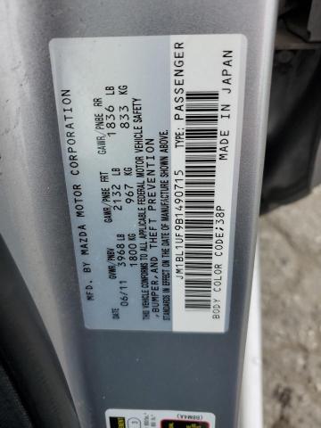 JM1BL1UF9B1490715 - 2011 MAZDA 3 I SILVER photo 13