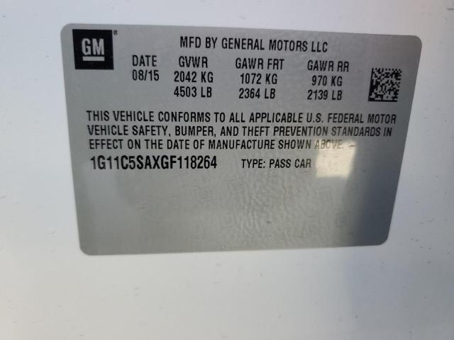 1G11C5SAXGF118264 - 2016 CHEVROLET MALIBU LIM LT 白色 照片 12