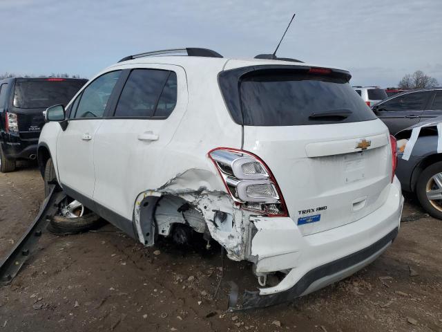 KL7CJPSM3NB569243 - 2022 CHEVROLET TRAX 1LT WHITE photo 2