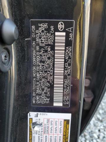 JTDBL40E299022125 - 2009 TOYOTA COROLLA BASE BLACK photo 12