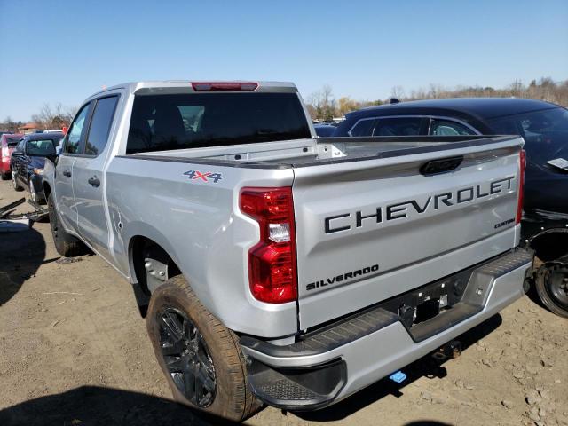 1GCPDBEK0NZ539097 - 2022 CHEVROLET SILVERADO K1500 CUSTOM SILVER photo 2