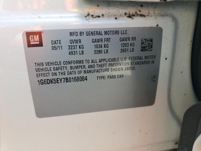 1G6DK5EY7B0168084 - 2011 CADILLAC CTS PERFORMANCE COLLECTION Білий фото 12