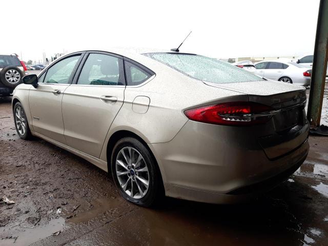 3FA6P0LU5HR386355 - 2017 FORD FUSION SE HYBRID GOLD photo 2