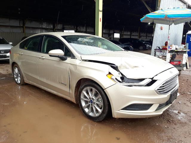 3FA6P0LU5HR386355 - 2017 FORD FUSION SE HYBRID GOLD photo 4