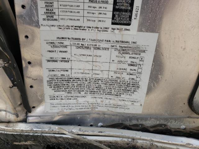 1STB9AG29KJ546421 - 2019 ARIS TRAILER SILVER photo 10