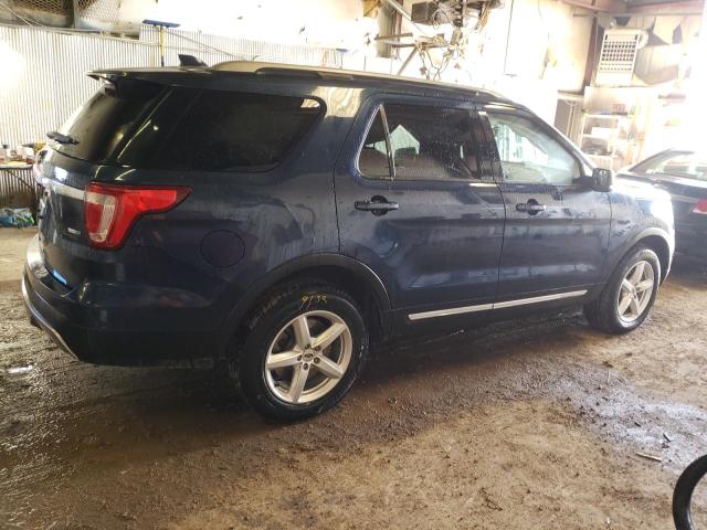 1FM5K8D87GGB20275 - 2016 FORD EXPLORER 4 XLT BLUE photo 3