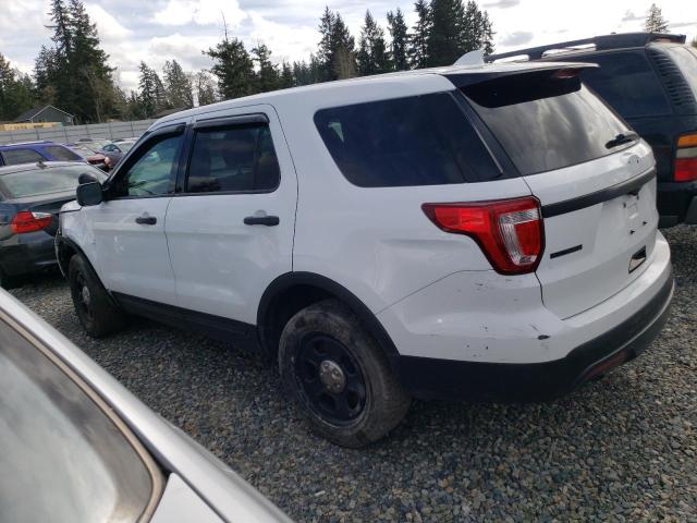 1FM5K8AR2GGA29038 - 2016 FORD EXPLORER POLICE INTERCEPTOR WHITE photo 2