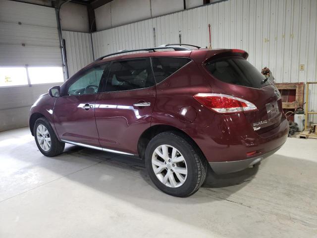 JN8AZ1MW8CW206073 - 2012 NISSAN MURANO S BURGUNDY photo 2