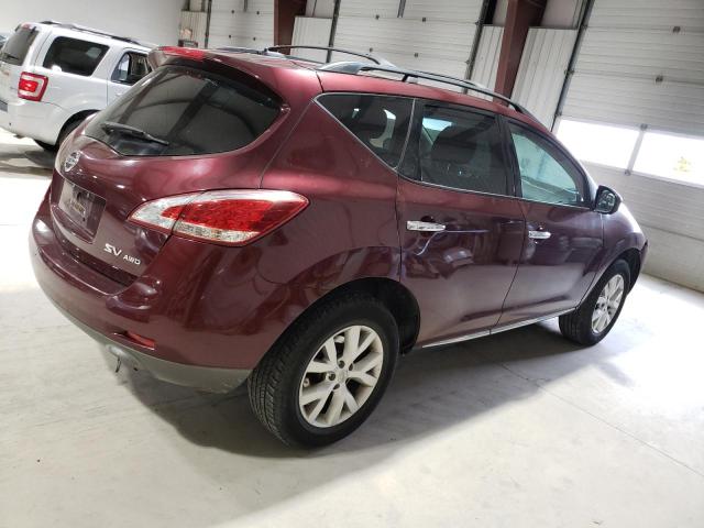 JN8AZ1MW8CW206073 - 2012 NISSAN MURANO S BURGUNDY photo 3