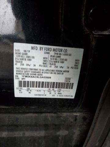 1FM5K8AC9LGA55609 - 2020 FORD EXPLORER POLICE INTERCEPTOR Qara foto 12