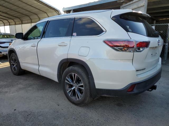 5TDJKRFH7GS326997 - 2016 TOYOTA HIGHLANDER XLE WHITE photo 2