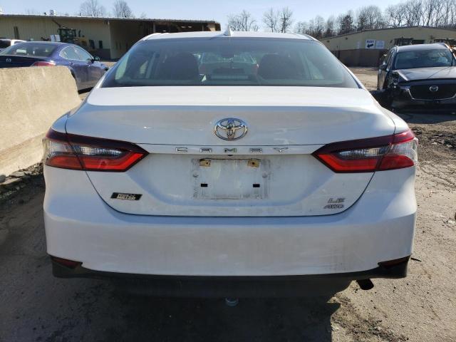 4T1R11BK6MU020112 - 2021 TOYOTA CAMRY LE WHITE photo 6