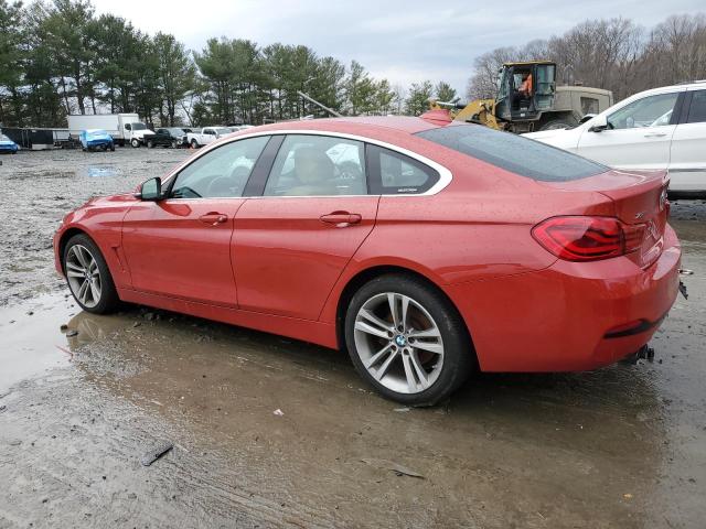 WBA4J3C50KBL09222 - 2019 BMW 430XI GRAN COUPE RED photo 2