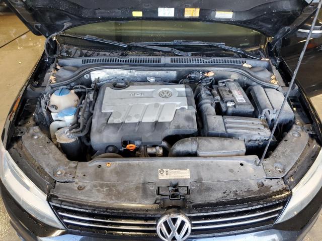 3VWLL7AJ4CM473712 - 2012 VOLKSWAGEN JETTA TDI BLACK photo 11