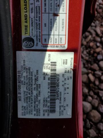 3FAHP07Z48R240737 - 2008 FORD FUSION SE RED photo 12