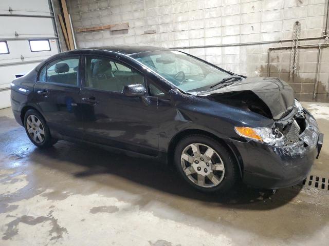 1HGFA16588L058384 - 2008 HONDA CIVIC LX BLACK photo 4