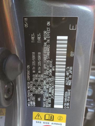 JTJYARBZ7K2117207 - 2019 LEXUS NX 300 BASE ნაცრისფერი ფოტო 14