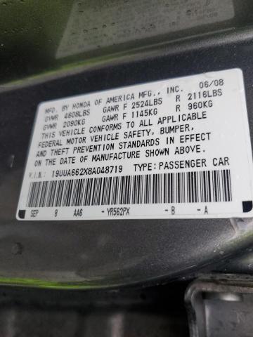 19UUA662X8A048719 - 2008 ACURA TL GRAY photo 12