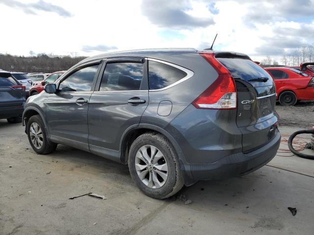 2HKRM4H70EH659856 - 2014 HONDA CR-V EXL GRAY photo 2