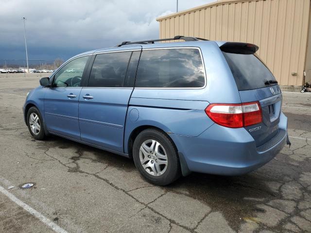 5FNRL38747B035377 - 2007 HONDA ODYSSEY EXL BLUE photo 2