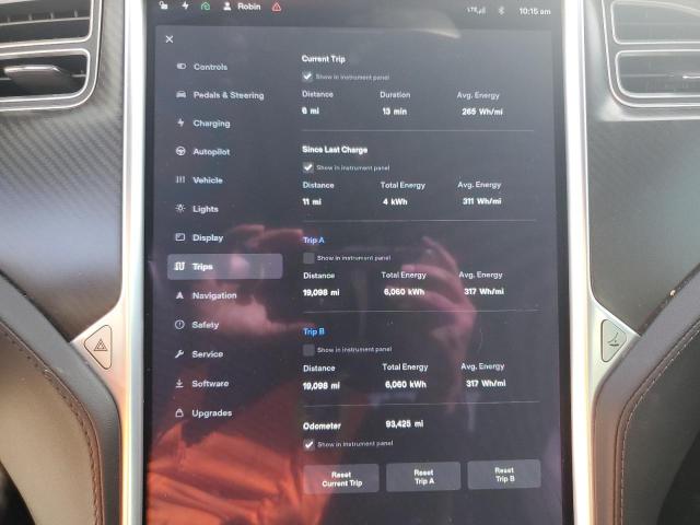 5YJSA1S15EFP60290 - 2014 TESLA MODEL S CHARCOAL photo 9