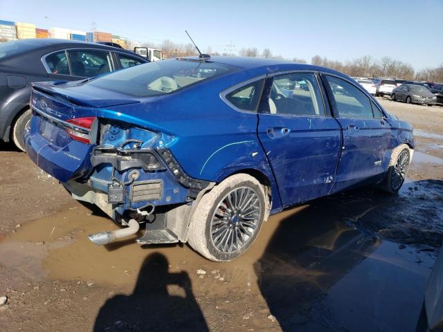 3FA6P0SU9HR191652 - 2017 FORD FUSION TITANIUM PHEV BLUE photo 3