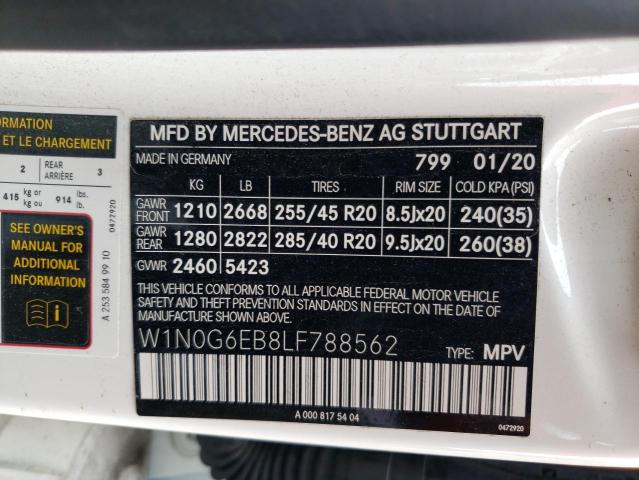 W1N0G6EB8LF788562 - 2020 MERCEDES-BENZ GLC 43 4MATIC AMG WHITE photo 13