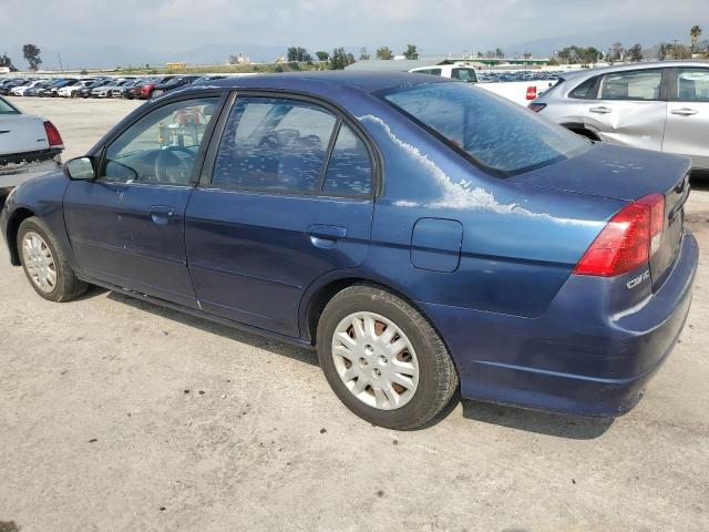 2HGES16524H542017 - 2004 HONDA CIVIC LX BLUE photo 2