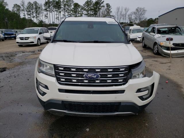 1FM5K7F84HGB19240 - 2017 FORD EXPLORER LIMITED WHITE photo 5